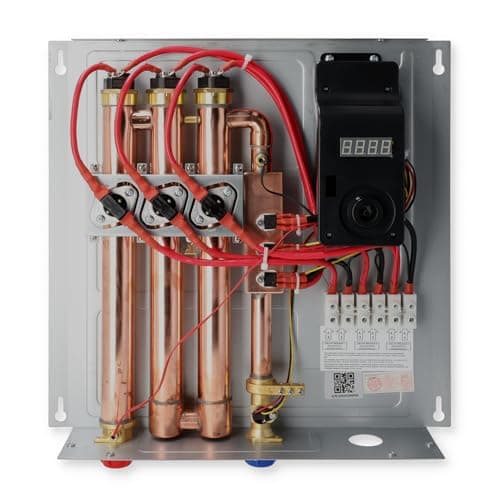 EcoSmart ECO 24 24 KW at 240-Volt Electric Tankless Water Heater with Patented Self Modulating Technology, 17 x 17 x 3.5