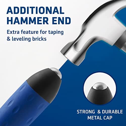 HOGARD 5 1/2" Margin Trowel Premium | Made of Stainless Steel | Flat Masonry Hand Trowel Tool with Soft Grip Handle | The Best Bucket Trowel Concrete Tool.