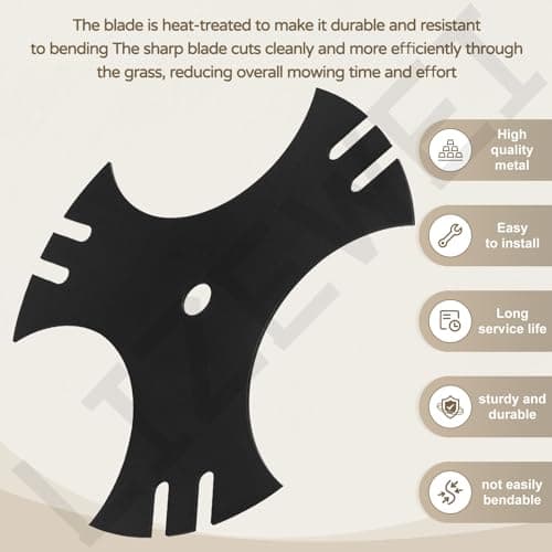 3 Pcs Universal 9" x 9" (1/2 inch Hole) Edger Blade, 3-Side Edger Star Blade for Craftsman Walk Behind Edger, Mclane 2059, Also for Power Trim Edgers Tru-Cut Edgers King Lawn Edgers