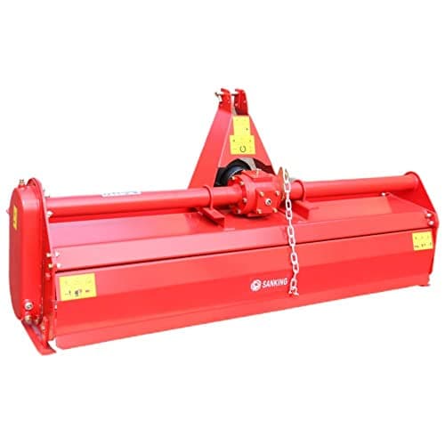Heavy Duty 75" Rotary Tiller 3 Point Rototiller Tractor Tiller Attachment PTO Tiller Cultivator C Blade
