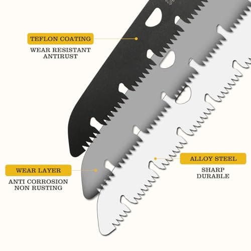 Folding Camping Saw Pruning Hand Saw, Portable Survival Saw Backpacking Tree Limb Cutter Garden Pruner tool for Camping, Dry Wood and Trees