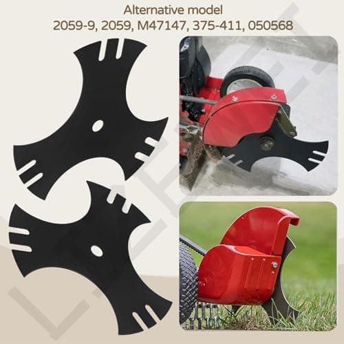 3 Pcs Universal 9" x 9" (1/2 inch Hole) Edger Blade, 3-Side Edger Star Blade for Craftsman Walk Behind Edger, Mclane 2059, Also for Power Trim Edgers Tru-Cut Edgers King Lawn Edgers