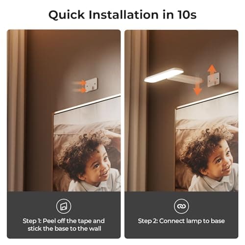 FULEN Picture Lights Battery Operated, Rechargeable Picture Frame Lights for Wall, LED Cordless Wall Lights for Arts,Paintings,Gallery&Dartboard,3 Color Temperatures, Remote Control,White,2 Pack