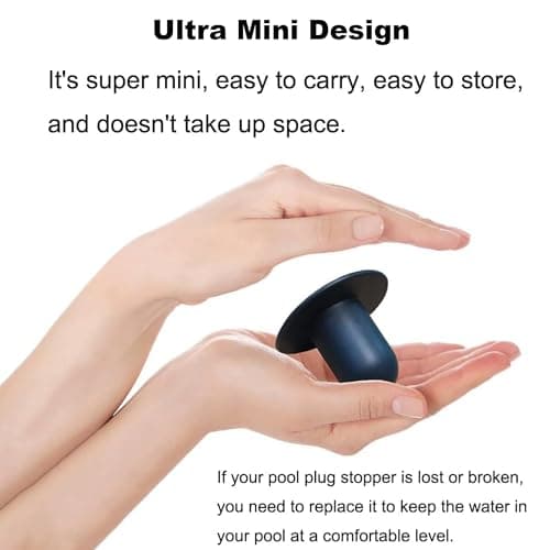 4 PCS Swimming Pool Pump Strainer Hole Plug Replacement for Bestway & Intex Pools Ground Swimming Plug Wall Plug Stopper (Black)