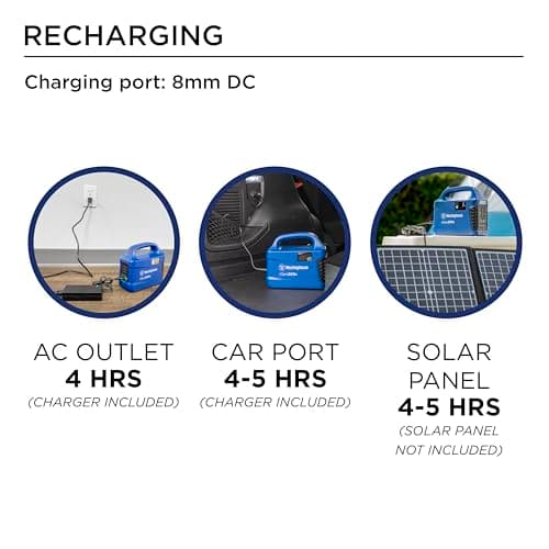 Westinghouse 194Wh 300 Peak Watt Portable Power Station & Solar Generator, Modified Sine Wave AC Outlet, Backup Lithium Battery for Camping, Home, Travel, Indoor/Outdoor Use (Solar Panel Not Included)