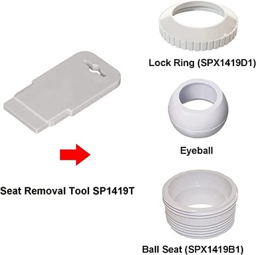 ATIE Pool Spa 1/2" Inch Opening Hydrostream Return Jet Fitting with 1-1/2" Inch MIP Thread Replace Hayward SP1419C (2 Pack)