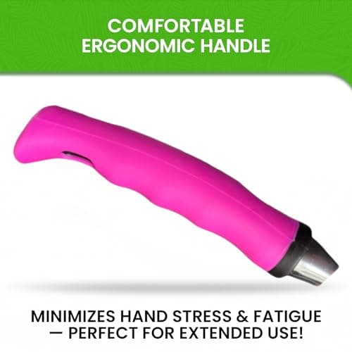GARDEN GURU Pink Hand Weeder Tool with Ergonomic Handle - Weed Puller for Planting, Weeding, Flower and Vegetable Care in Lawn Garden Yard | Rust Resistant