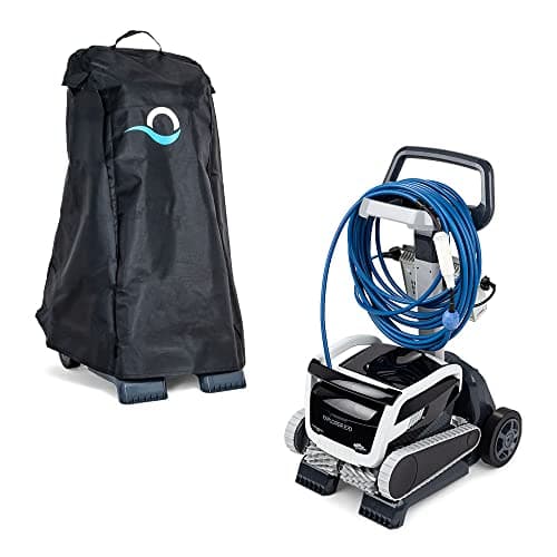 Dolphin Explorer E70 Wi-Fi Robotic Pool Vacuum Cleaner Includes Caddy and Classic Cover for Storage and Protection, Ideal for Inground Pool Up to 50 FT