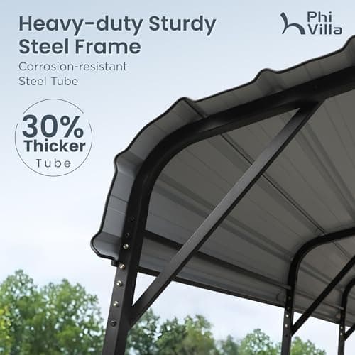 PHI VILLA 20 x 30-ft Carports, Durable Portable Garage Carport Canopy Car Tent