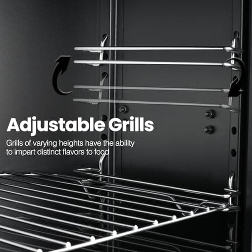 Propane Smoker, Vertical Smoker with Three Removable Shelves,Outdoor Grills & Smokers with Thermometer for BBQ, Backyard,Black…