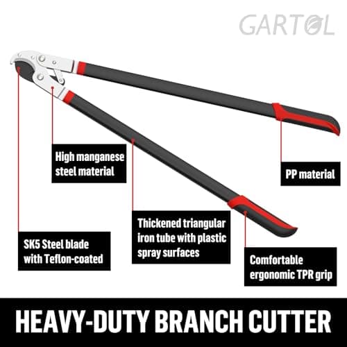 GARTOL Anvil Lopper with Compound Action 29 Inch Heavy Duty Tree Branch Cutter, 2 inch Cutting Capacity Tree Trimmer, with Ergonomically Designed Non-Slip Handles