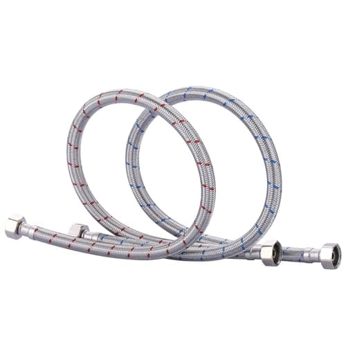60 Inch Length Faucet Hose 1/2” to 1/2”, ARCORA Braided Stainless Steel cUPC Supply Lines 1/2 Inch FIP x 1/2 Inch FIP Sink Hose Attachment for Faucet 1 Pair