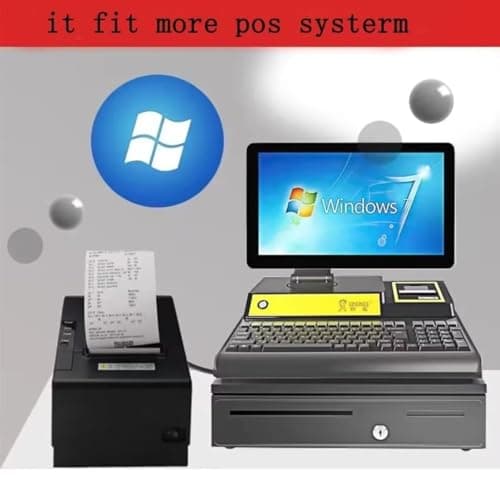 pos kithcen Printer,Bluetooth Ethernet/LAN 80mm Restaurant Auto Cutter Wireless iOS Android Thermal Receipt Bill Ticket Printer for Small Business,Support Cash Drawer (Bluetooth+LAN/Ethernet+USB)
