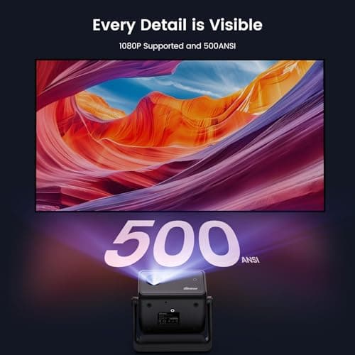 [Electric Focus] Mini Projector with WiFi and Bluetooth,1080P Portable Projector, iSinbox Outdoor Movie Projector for Bedroom/ Phone/ Laptop 200" Screen 15000LM Ceiling Projector Adjustable