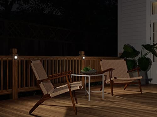Good Earth Lighting Battery Operated LED Landscape Path or Deck Lights in Bronze, Motion Sensor with Auto Off, 50 Lumens, 5000K Color Temperature, Set of 2 Lights