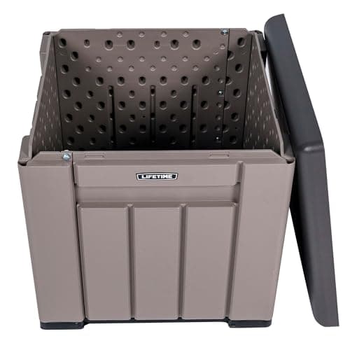 Lifetime Outdoor Storage Cube Deck Box for Patio Furniture Cushions, Toys, Garden Tools, Pool Accessories, 25 Gallon