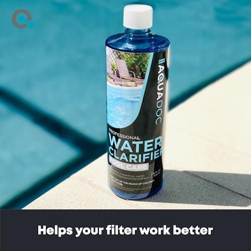 Pool Clarifier Liquid for Cloudy Water Treatment - Swimming Pool Water Clarifier to Support Water Clarity in Inground and Above Ground Pools - AquaDoc - 32oz 2 Pack