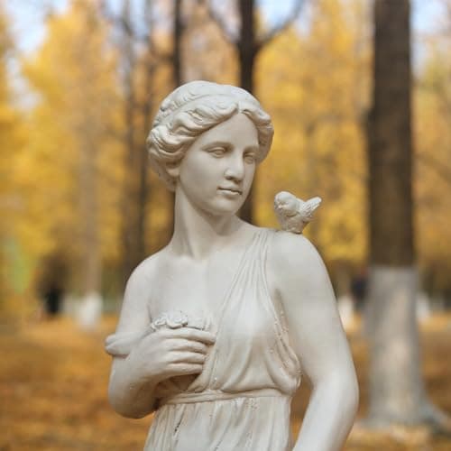 Outdoor Garden Statue Nymph Sculpture Goddess of Greek Mythology Roman Style Outdoor Patio Yard Lawn Porch Decor 32 Inch Ivory