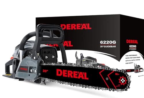 Gas Chainsaws 20 Inch 62CC Gas Powered Chainsaw 3.4HP 2 Stroke Engine Gas Power Chain Saw for Cutting Wood Outdoor Garden Farm Home