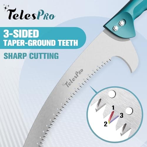 Multi-Purpose Handheld Pruning Saw - 16-Inch Blade, Compatible with Standard US Acme Thread Poles (Pole Sold Separately), Ideal for Tree Trimming