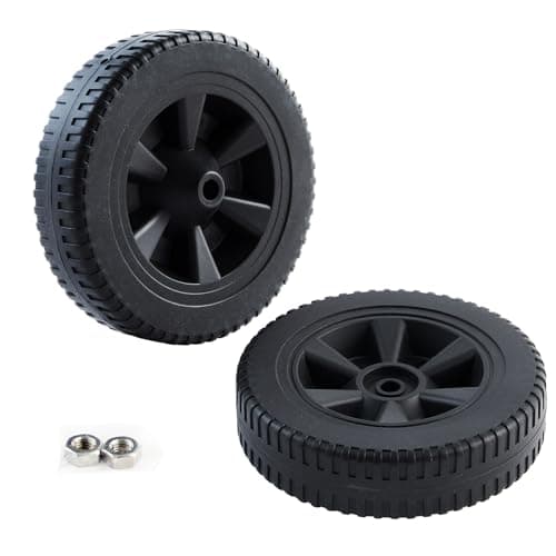 7 Inch 70-05-104 DGF493BNP DGH474CRP Wheels Replacement Parts for Dyna Glo Grill Wheels DGF510SBP DGH450CRP DGH450CRP-D DGH450CRP-D DGB494SPB Plastic Black Gas Grill Wheel Replacement 2 pcs