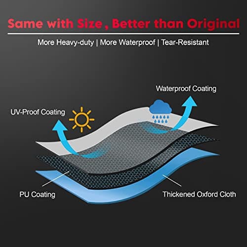 Riding Lawn Mower Cover - Lawn Tractor Covers Waterproof & Heavy Duty, 600D Outdoor Mower Cover Universal fit with Storage Bag for John Deere, EGO, Toro, Craftsman, Husqvarna, Honda and More