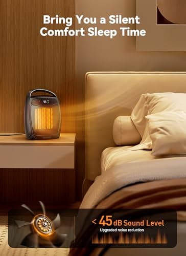GiveBest Space Heater, 1500W Portable Electric Heaters for Indoor Use, Heater for Office with Remote Thermostat, ECO Mode, 12H Timer, Quiet Safe Small Heater for Bedroom Living Room