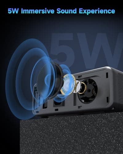 Outdoor Projector with WiFi and Bluetooth, 500 ANSI Native 1080p Projector for iPhone, Movie Projector for Outdoor Use, Home Projector 4K Support for Bedroom/Smartphone/Tablet/Laptop/TV Stick/Game