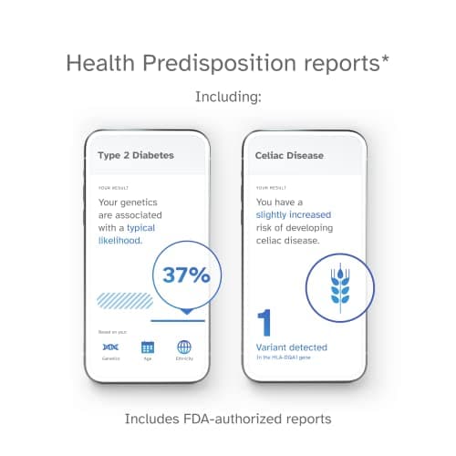 23andMe Health + Ancestry Service: Personal Genetic DNA Test Including Health Predispositions, Carrier Status, Wellness, and Trait Reports (Before You Buy See Important Test Info Below)