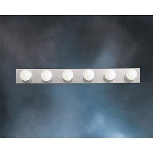 Kichler 36" Bath Bar Vanity Light in Brushed Nickel, 6-Light Traditional Bathroom Light, (36" L x 4.25" H), 626NI