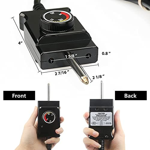 Power Cord for Masterbuilt Smoker Parts Analog Control Plug Dial Knob Temp Thermostat Controller Replacement Heating Element Electric Grill Turkey Fryers