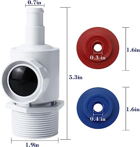 ATIE Pool Cleaner Universal Wall Fitting UWF Connector Assembly 9-100-9001/Wall Fitting Complete EW22 Replacement for Zodiac Polaris 280 380 3900 Sport and Pentair Legend Letro Platinum Pool Cleaners