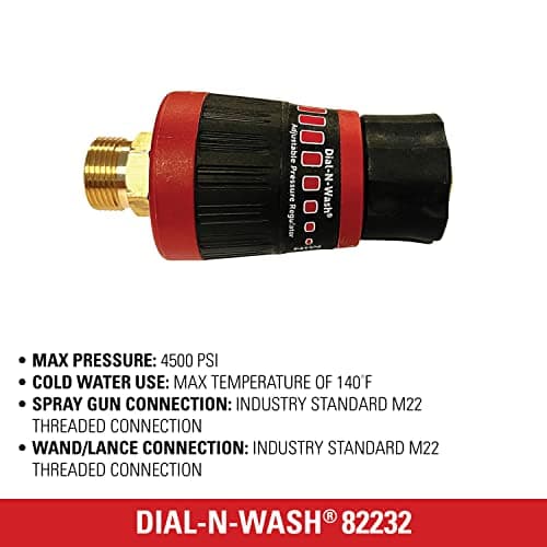 Simpson Cleaning 82232 Dial-N-Wash Adjustable Pressure Regulator for Pressure Washers, Rated up to 4500 PSI
