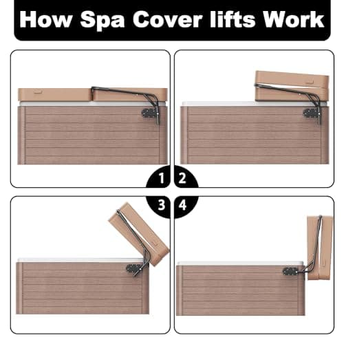 Spa Cover Lift Top Mount Spa & Hot Tub Cover Lift Removal System Fit for Most Spa & Hot Tubs