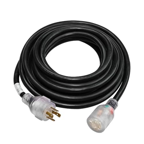 MaxWorks 80841 25 Ft. Heavy Duty 4-Prong Twist Lock 125V/250V 30 Amp L14-30P (Male) L14-30R (Female) Generator Extension Cord