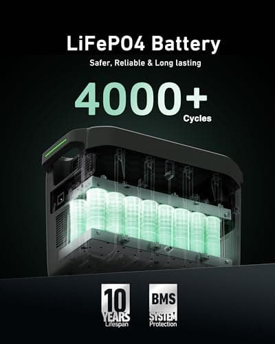 GROWATT Portable Power Station，Infinity 2000 Green Electric Solar Generator，2048Wh LifePO4 Battery,2200W AC Output for Home Use, Outdoor Camping, RVs and Emergency Backup(Solar Panel Optional)