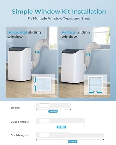 EUHOMY Portable Air Conditioners 12,000 Btu, 4 in 1 Portable Cooling AC with Heat, Dehumidifier, Fan Modes, Quiet Stand-up AC with 46dB Low Noise & Sleep Mode for Bedrooms, room up to 550 Sq.Ft