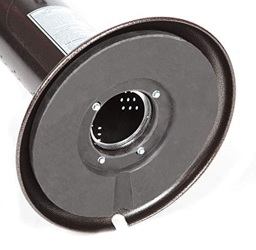 Fire Sense 61322 Portable Patio Heater Outdoor Tabletop Lightweight Propane 10,000 BTU Auto-Shutoff Valve ODS Compliant - Hammer Tone Bronze
