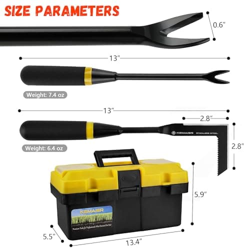 7 - Piece Gardening Tools Set, Stainless Steel Gardening Tools, Heavy - duty Hand Gardening Tools with a Toolbox, Suitable for Gardening Planting and Weeding, Gardening Gifts for Women and Men