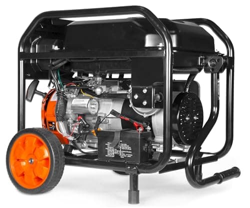 WEN 5,600-Watt Dual Fuel Portable Generator with Wheel Kit, Electric Start, and CO Watchdog (DF5600X)