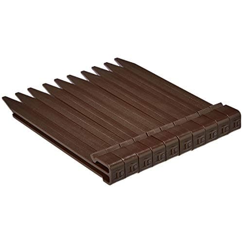 Amazon Basics Landscape Edging Coil, pack of 10 Stakes, 5 inch x 40FT, Brown