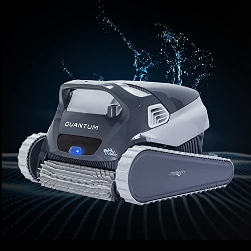 Dolphin Quantum Robotic Pool Cleaner (2025 Model) — Oversized Ultra-Fine and Standard Filter Bin, Weekly Timer, Anti-Tangle Swivel, & Waterline Cleaning for In-Ground Swimming Pools up to 50ft