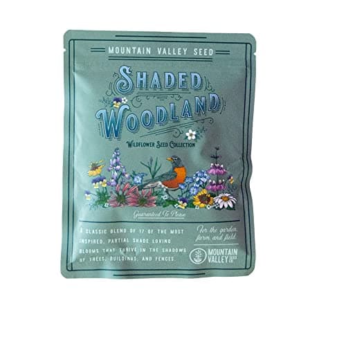 Wildflower Seed Bulk, 3 Oz. (80,000+ Seeds) – 19 Non-GMO Flower Seeds for Shade, Annual & Perennial Wild Flowers Mix for Partial Shade – Shade Tolerant by Mountain Valley Seed