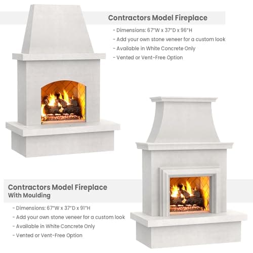 Contractor's Model Outdoor Fireplace | American Fyre Designs (Vented)