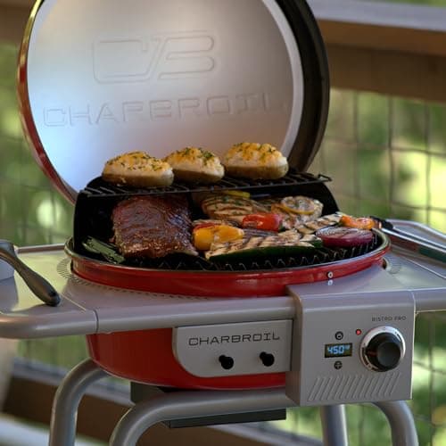 Bistro Pro™ Electric Grill & Griddle + Charcoal Mode, Red - 25302146