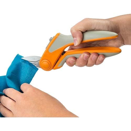 Fiskars Easy Action Tabletop Rag Quilt Snip, Gray Orange, 8" (190600)