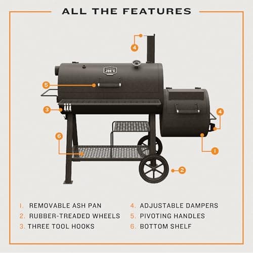 Oklahoma Joes® Highland Offset Reverse Flow Smoker and Grill - 24203003