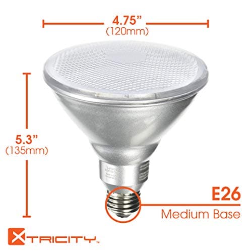 Xtricity LED PAR38 Dimmable Flood Light Bulb, 18.5W (100W Equivalent), Waterproof, 1400 Lumens, 5000k Day Light, 120V, Indoor/Outdoor, Energy Star Certified, UL Listed (4 Pack)