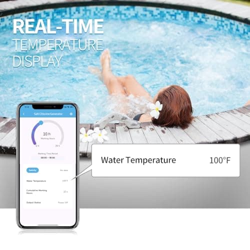 WiFi Salt Chlorine Generator, Briidea Chlorine Generator with USA Titanium Salt Cell, Designed for Hot Tubs & Swim Spas Up to 2,000 Gallons, Advanced APP Remote Control