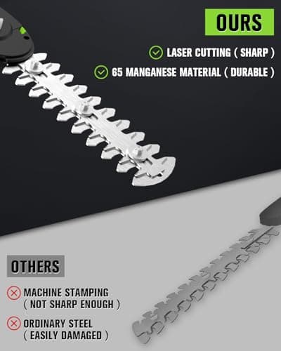 2-in-1 Cordless Hedge Trimmer and Grass Shears 7.2V Handheld Small Electric Bush Trimmer, 2.0Ah Rechargeable Battey Powered Shrub Trimmers for Garden, Yard, Lawn Care